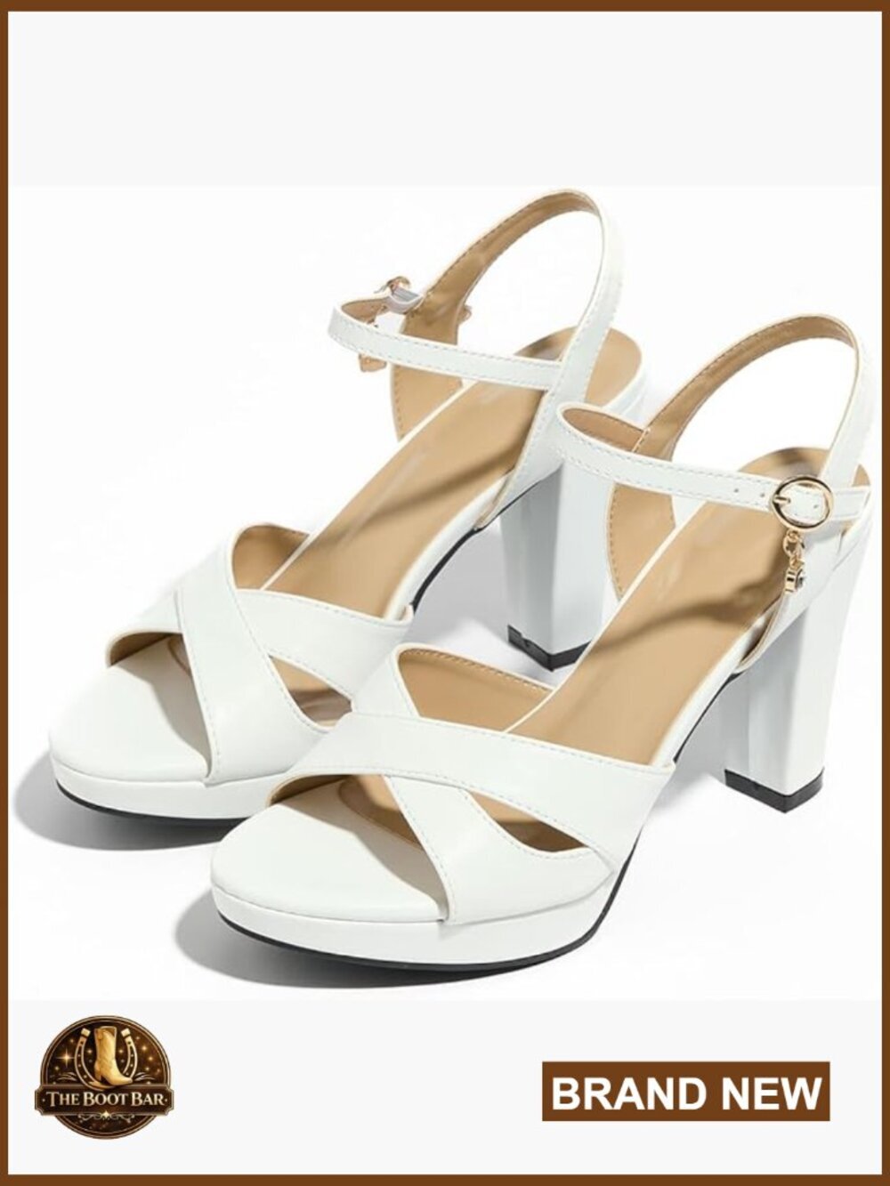 Block Heeled Platform Sandals Chunky Open Toe Shoes